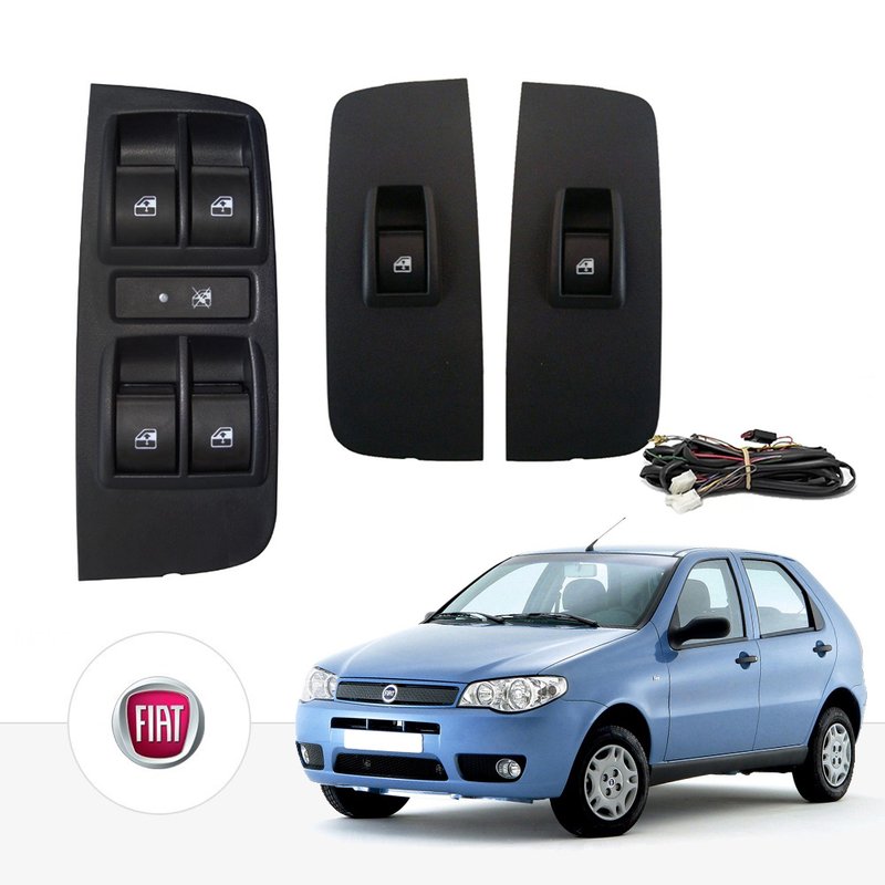 kit vidro eletrico sensoriz palio hlx traseiro tragial