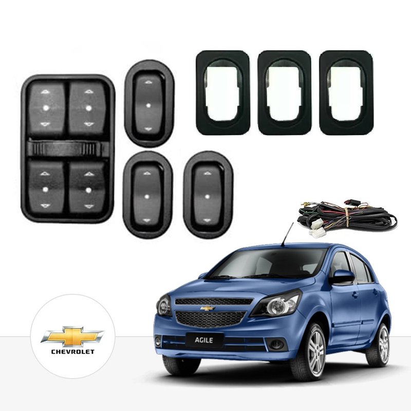 kit vidro eletrico sensoriz agile completo t coluna tragial