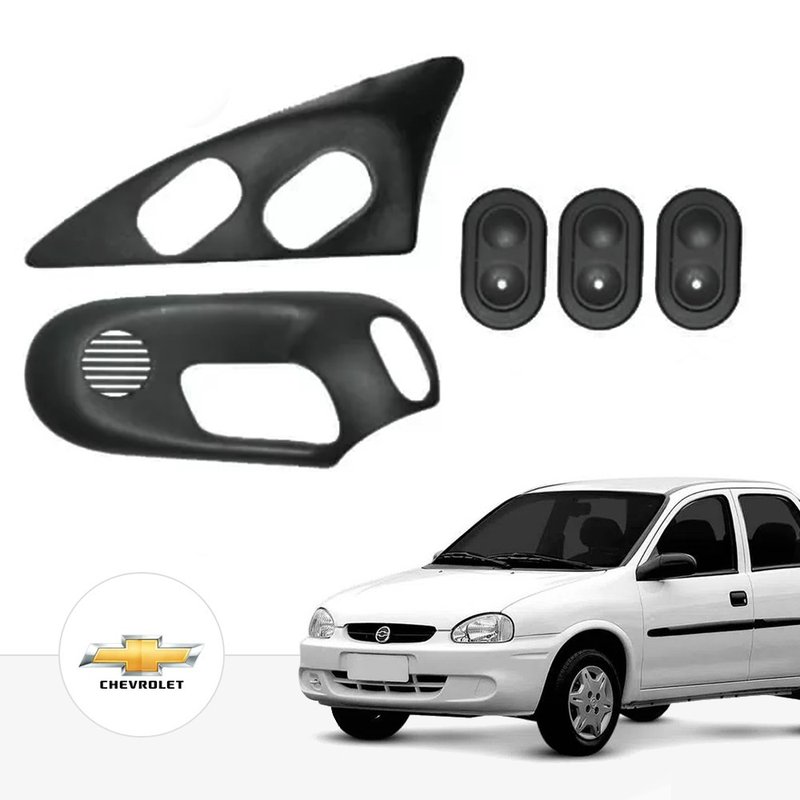 kit vidro eletrico sensorizado corsa hatch sedan classic dianteiro terminal coluna tragial