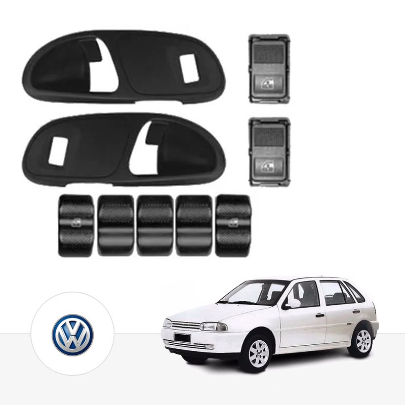 kit vidro eletrico sensoriz gol parati 1994 a 1999 completo preto tragial