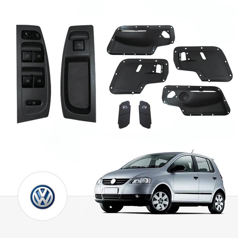 kit vidro eletrico sensoriz fox 4 portas ate 2009 completo tragial