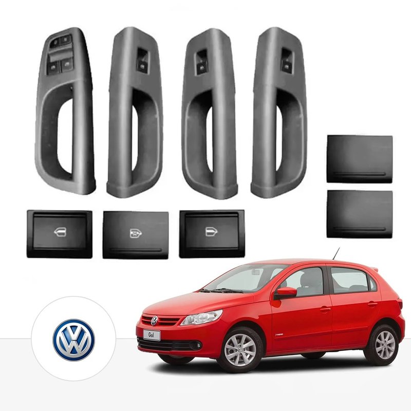 kit vidro eletrico antiesmag gol voyage g5 4 portas tragial