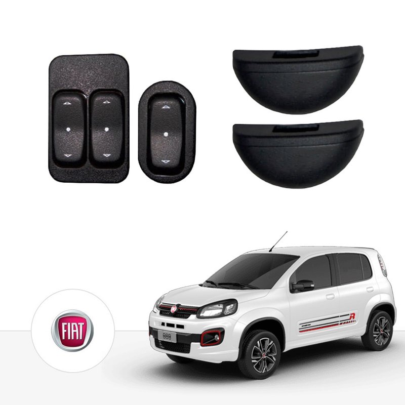 kit vidro eletrico antiesmag novo uno evo dianteiro tragial
