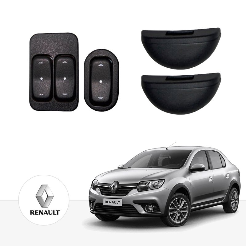 kit vidro eletrico antiesmag novo logan sandero dianteiro tragial
