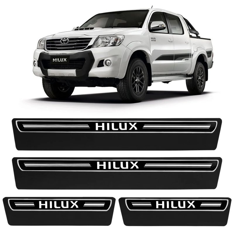 kit soleira premium elegance super protecao hilux 2008 2015 veikko