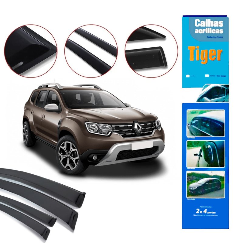 calha de chuva automotiva nova duster rn9735 tiger