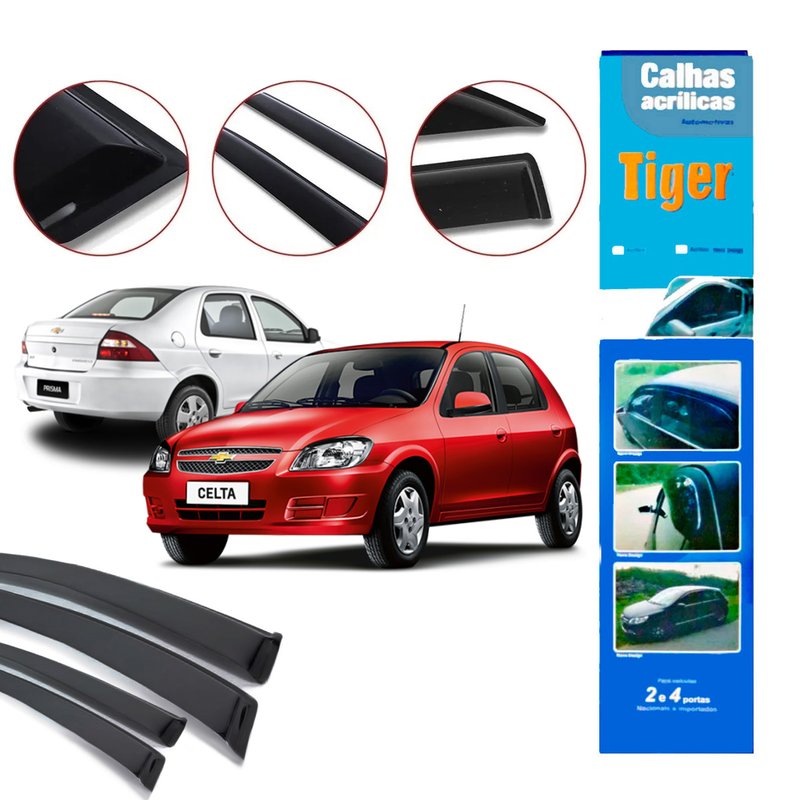 calha de chuva automotiva celta prisma ate 2012 gm3500 tiger