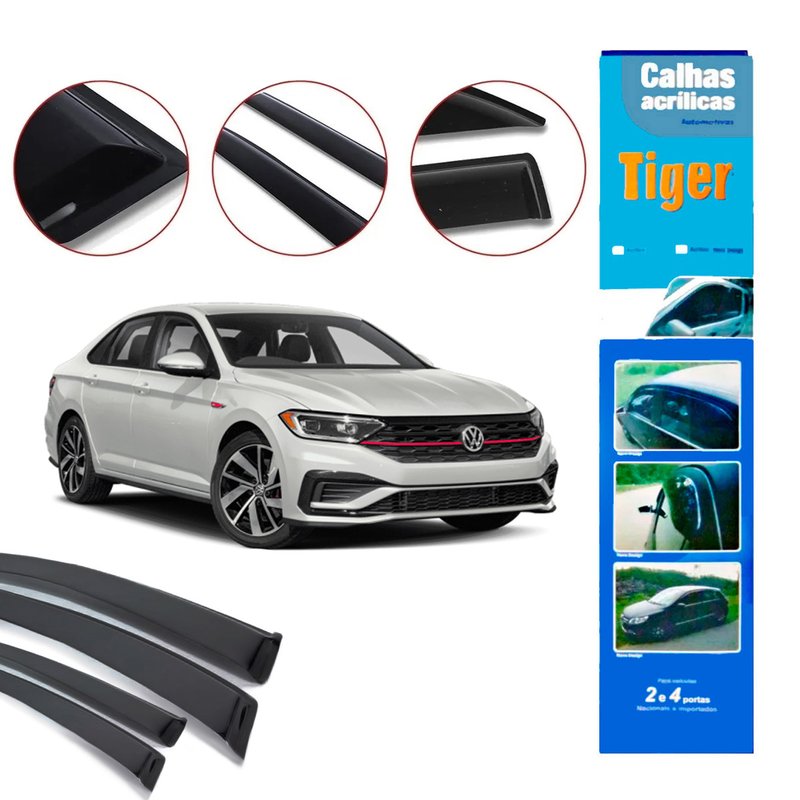 calha de chuva automotiva novo jetta vw3492 tiger
