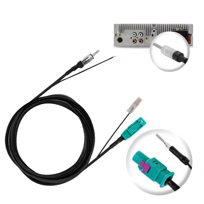 extensao antena fakra x plug din radio universal