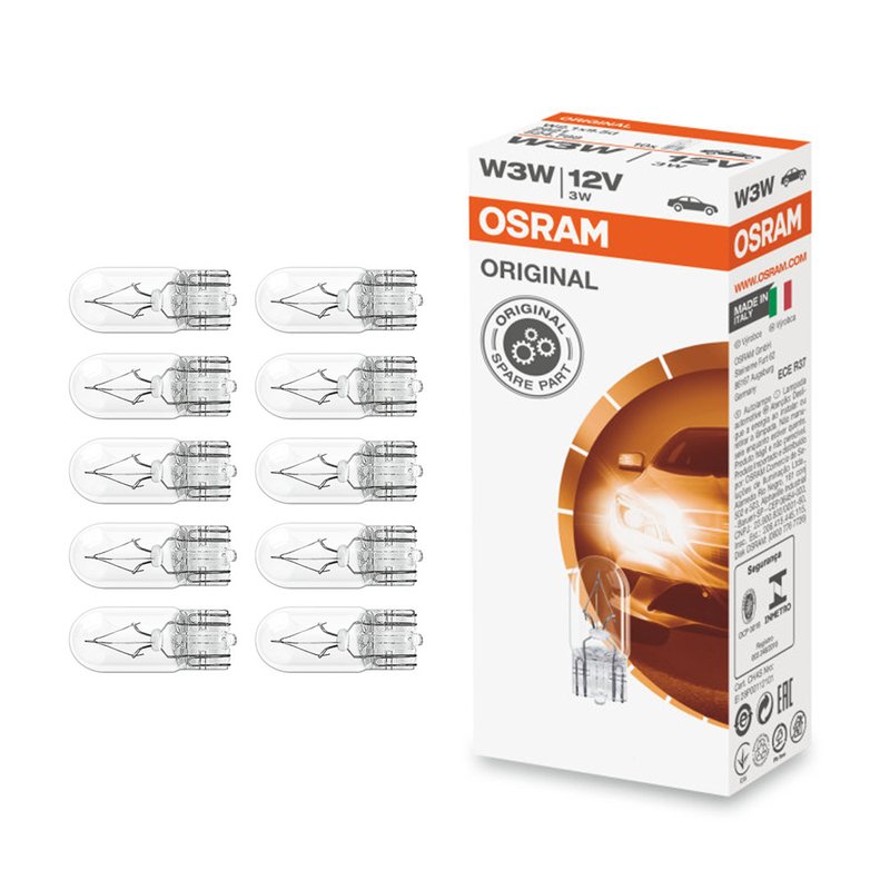 lampada de sinalizacao t10 2821 3w 12v com 10 pecas osram