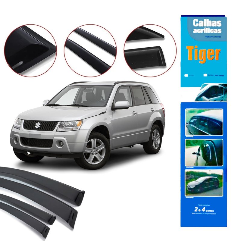 calha de chuva automotiva suzuki vitara 4 portas 2009 s8100 tiger