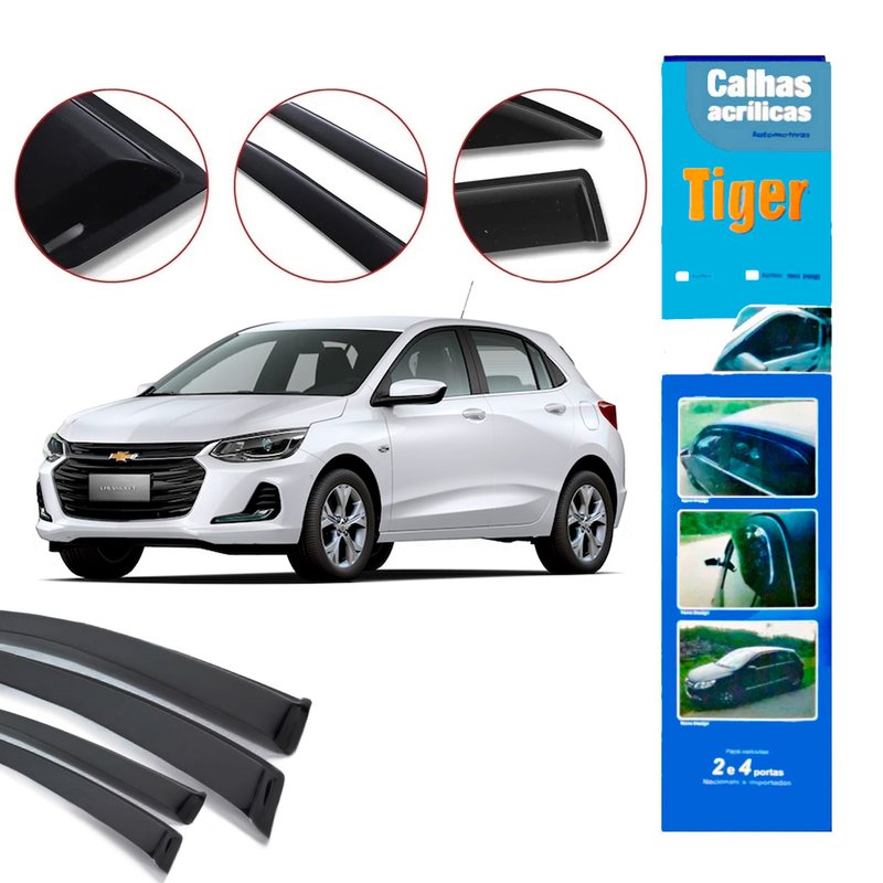 calha de chuva automotiva novo onix hatch 2020 2021 4 portas gm8780 tiger