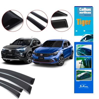 calha de chuva automotiva argo pulse 4 portas ft8500 tiger