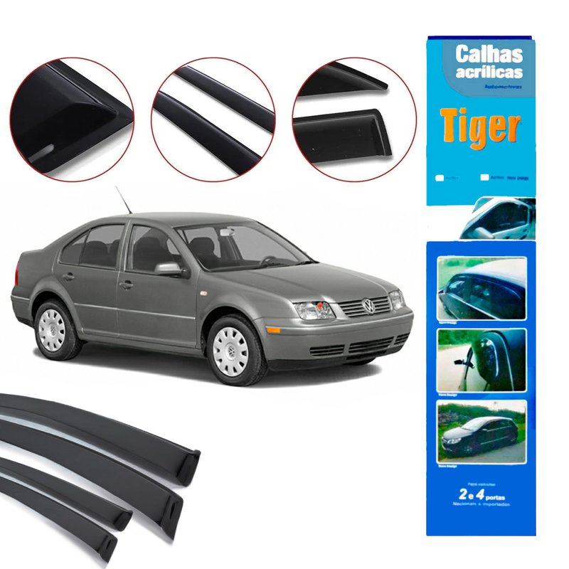 calha de chuva automotiva bora 4 portas 2000 vw7494 tiger