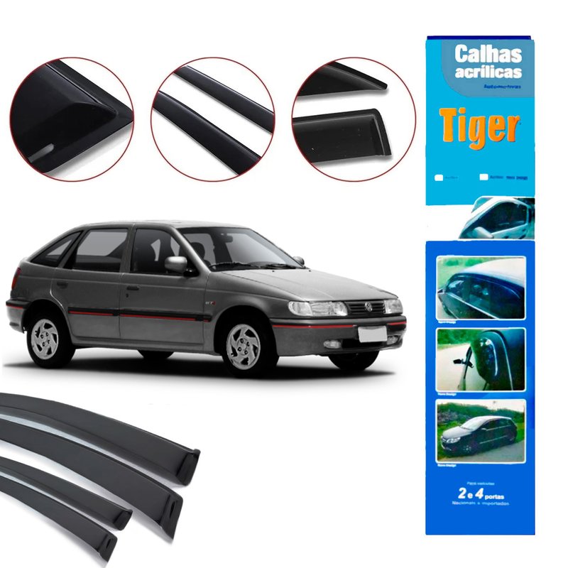 calha de chuva automotiva pointer 4 portas vw4507 tiger