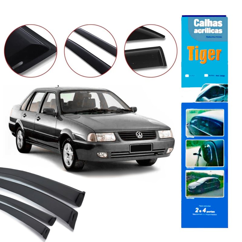 calha de chuva automotiva santana e quantum 1991 a 1997 4 portas vw3548 tiger