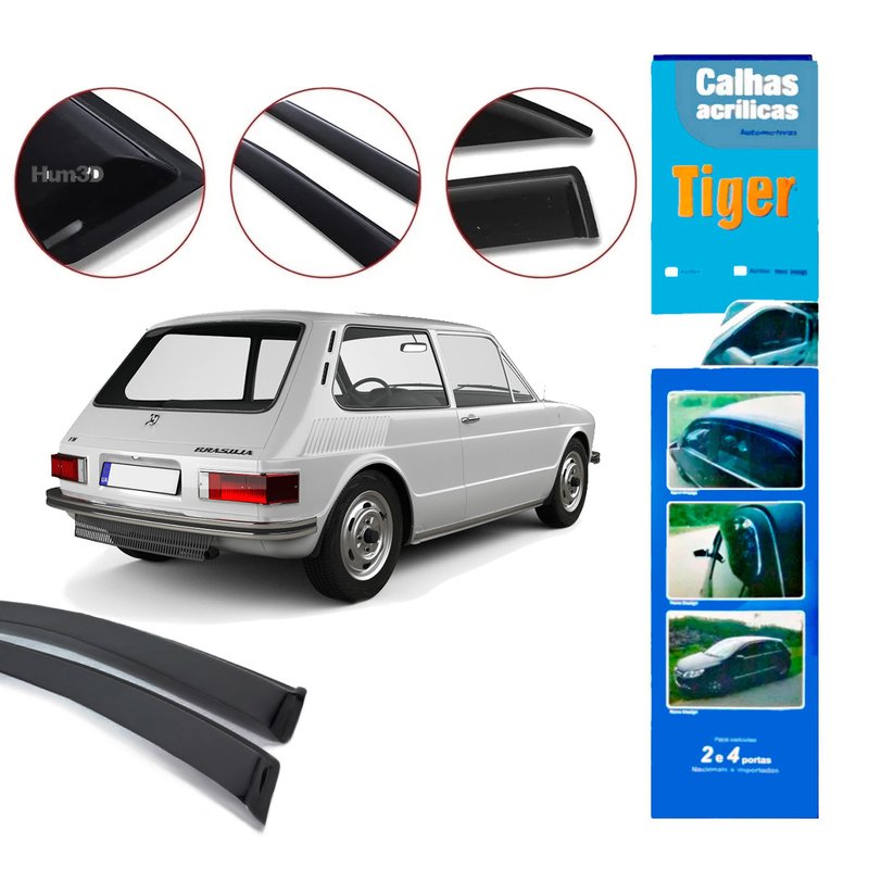 calha de chuva automotiva brasilia 2 portas vw2240 tiger