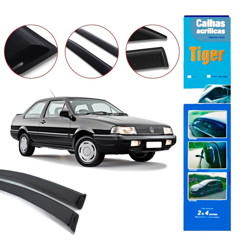 calha de chuva automotiva santana versailes 2 portas vw2230 tiger