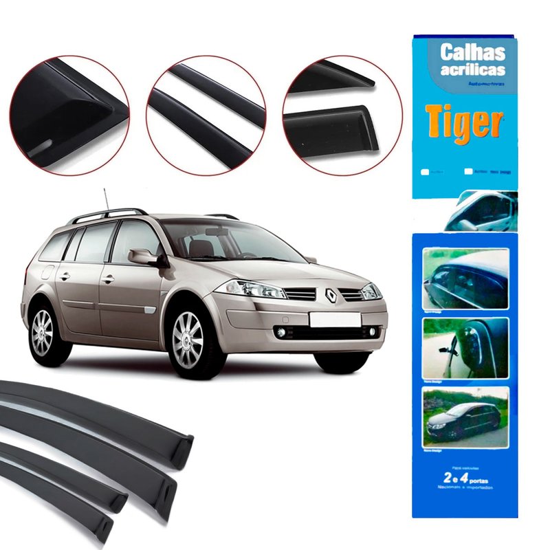 calha de chuva automotiva megane grand tour rn7836 tiger