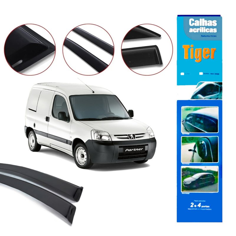 calha de chuva automotiva partner 2 portas pg4453 tiger
