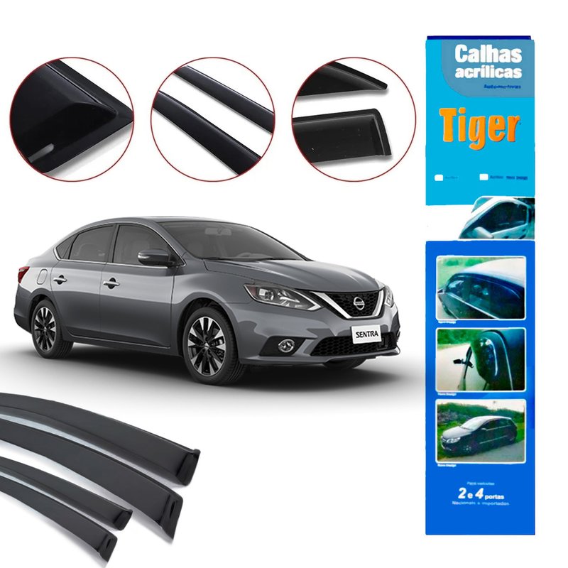 calha de chuva automotiva sentra 2014 4 portas ns8674 tiger