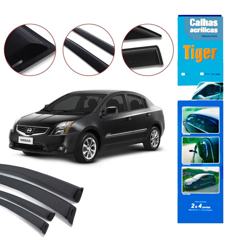 calha de chuva automotiva sentra 2007 a 2013 4 portas ns8670 tiger