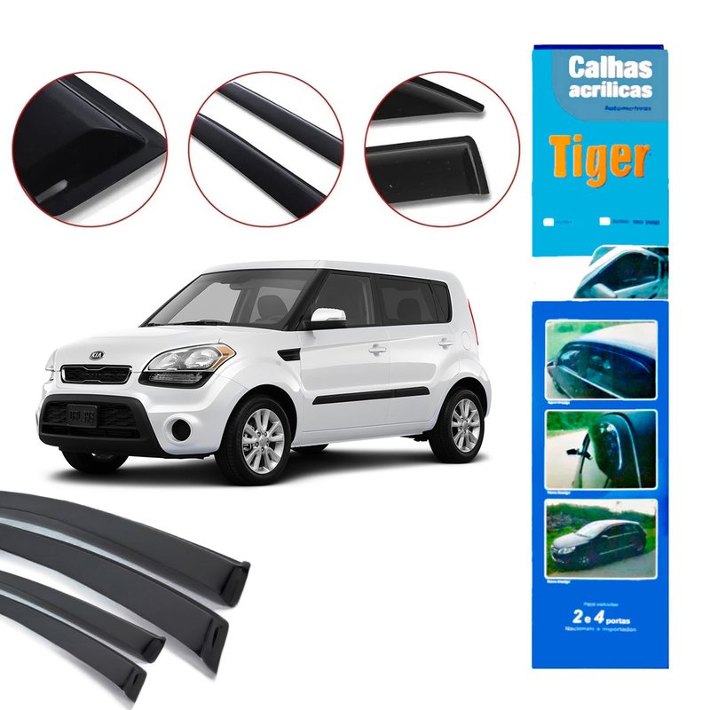 calha de chuva automotiva kia soul 4 portas k8154 tiger