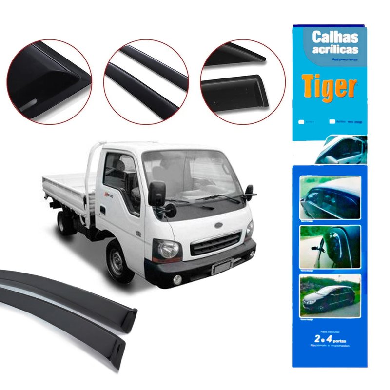 calha de chuva automotiva bongo 2004 2 portas k4309 tiger