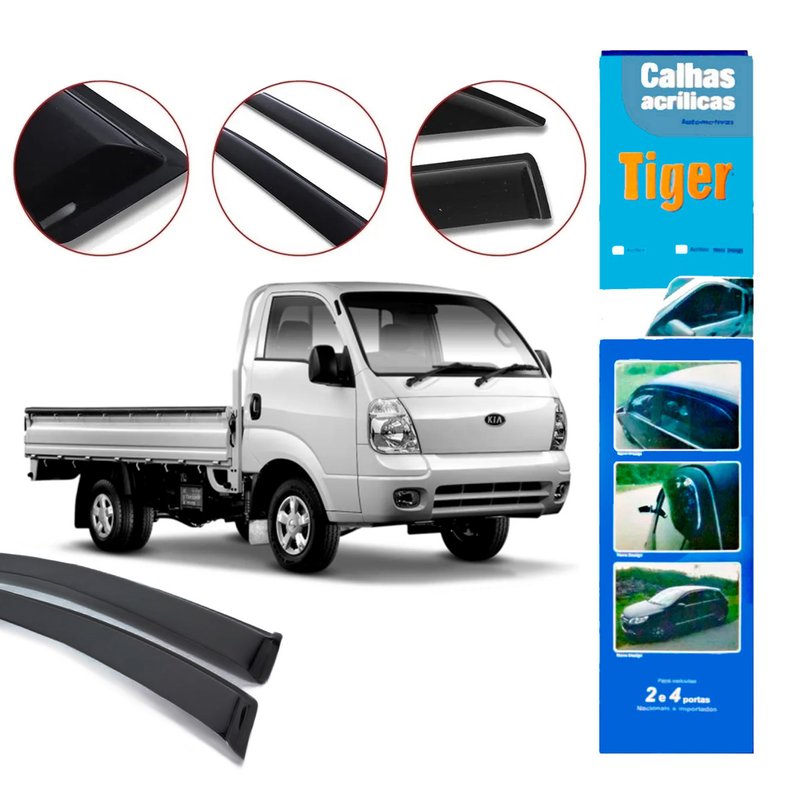 calha de chuva automotiva bongo 2005 2 portas k4262 tiger