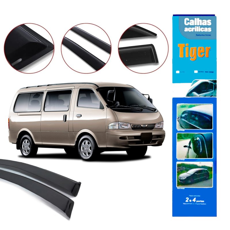 calha de chuva automotiva besta gs 16l sem corte 2 portas k4255 tiger