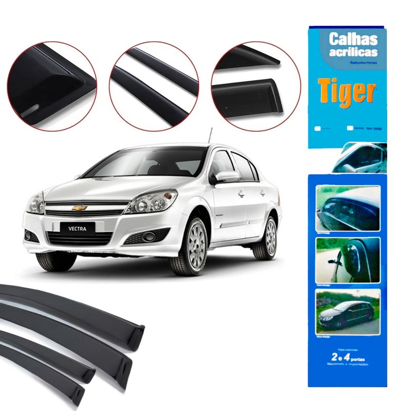 calha de chuva automotiva vectra 4 portas 2006 gm4514 tiger