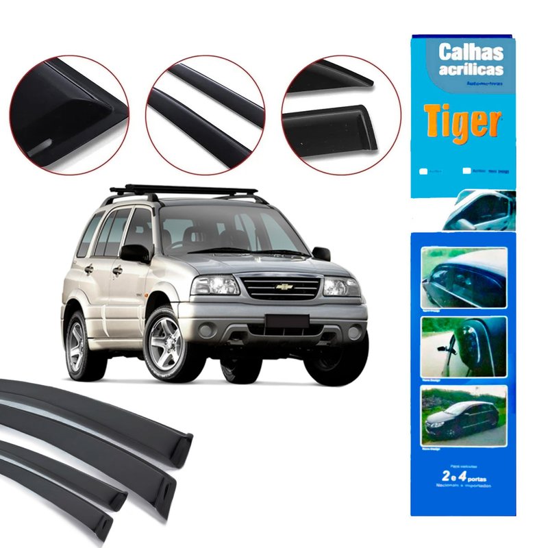 calha de chuva automotiva track antigo 4 portas gm4327 tiger