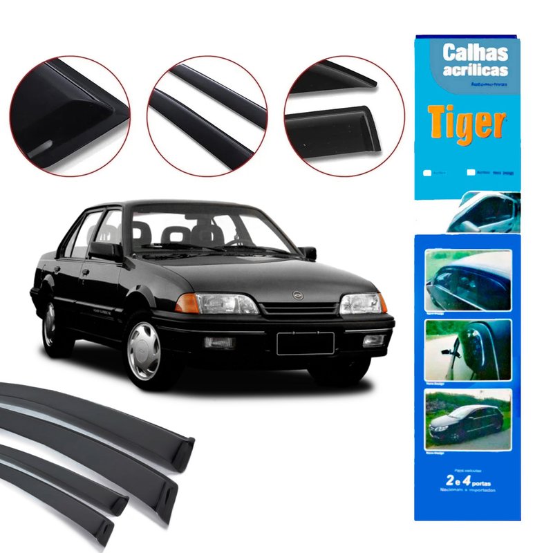 calha de chuva automotiva monza 4 portas 1991 1996 gm4103 tiger