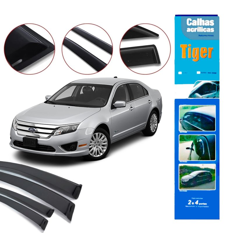 calha de chuva automotiva fusion antigo 4 portas fd9514 tiger