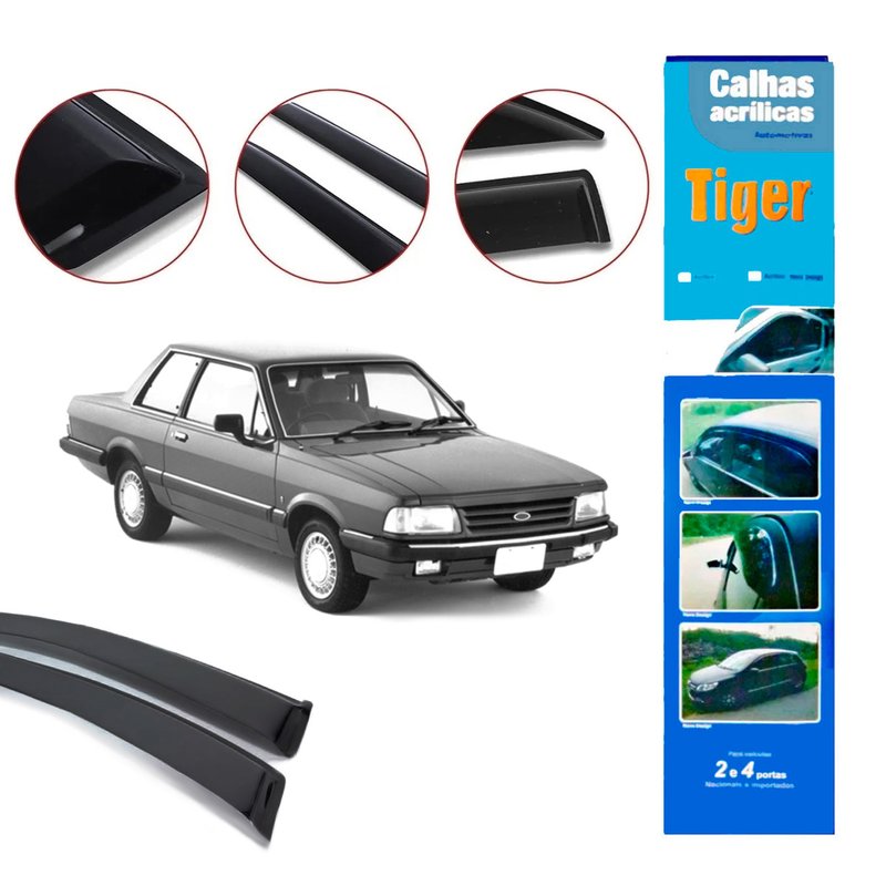 calha de chuva automotiva del rey 2 portas fd4010 tiger