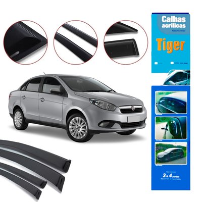 calha de chuva automotiva grand siena 2012 a 2020 4 portas ft9922 tiger