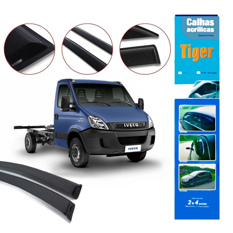 calha de chuva automotiva iveco daily 2008 acima 2 portas ft7461 tiger