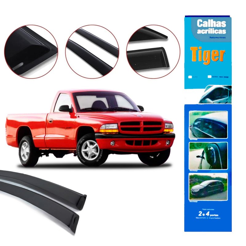 calha de chuva automotiva dakota 2 portas dg4293 tiger