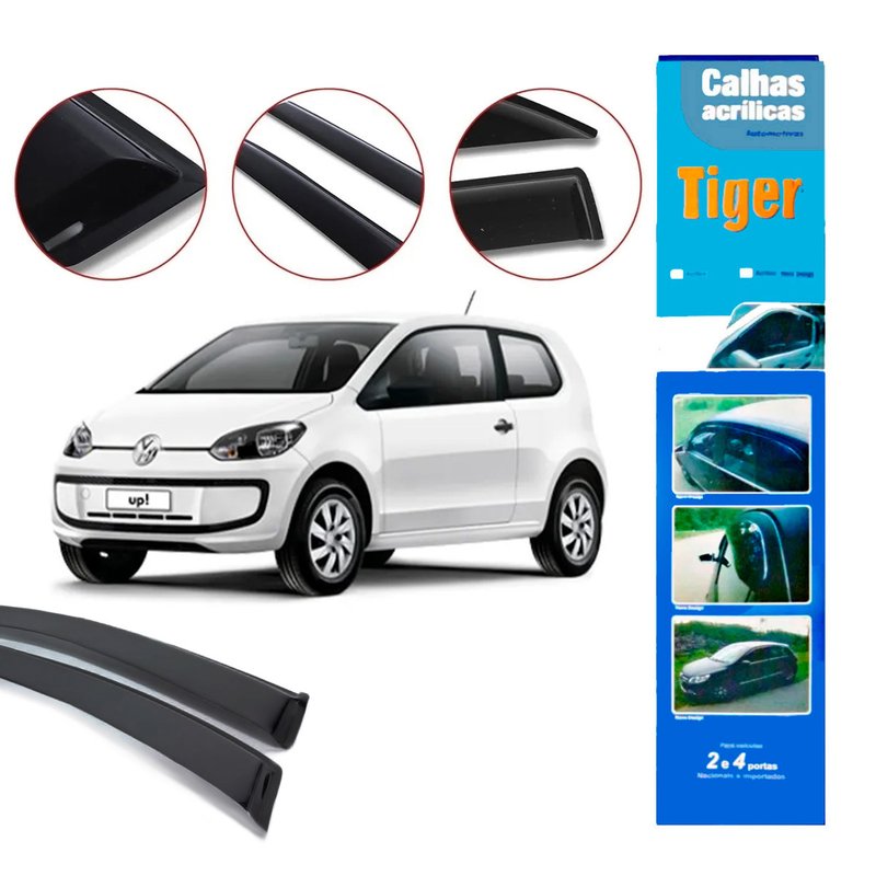 calha de chuva automotiva vw up 2 portas vw7498 tiger