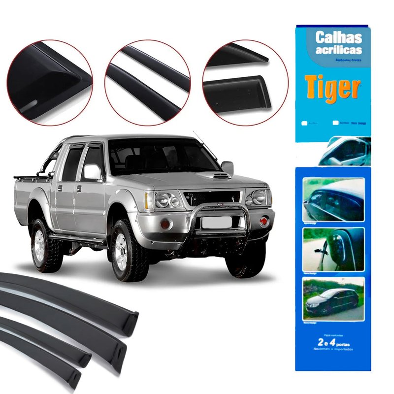 calha de chuva automotiva l200 1993 a 2007 4 portas mt3654 tiger