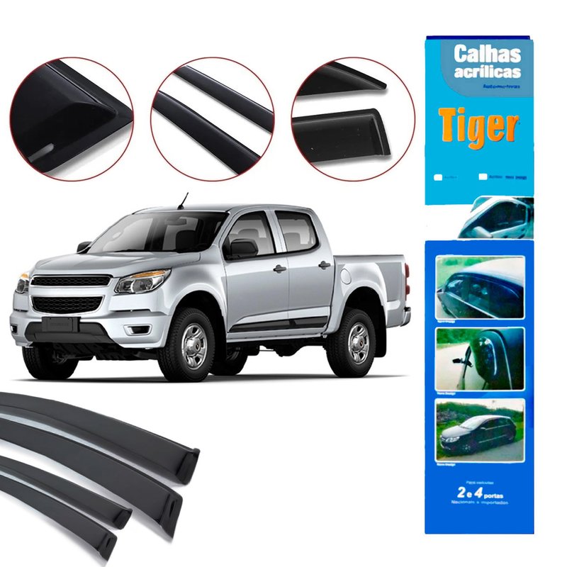 calha de chuva automotiva nova s10 4 portas 2012 gm0201 tiger