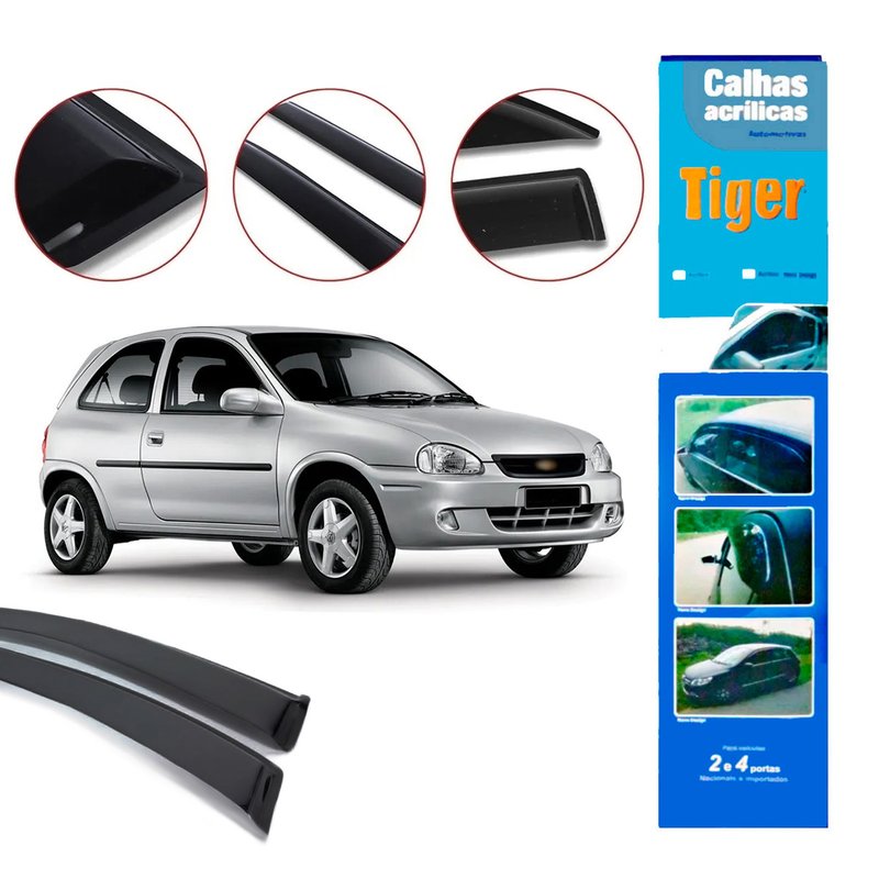 calha de chuva automotiva corsa 1994 2 portas gm3371 tiger