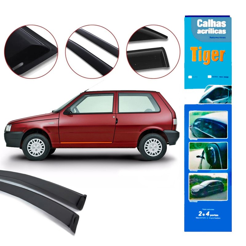 calha de chuva automotiva uno premio elba 2 portas ft3401 tiger