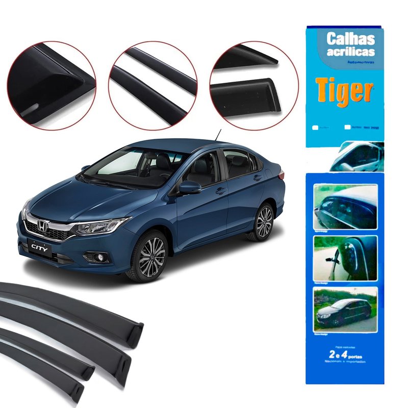 calha de chuva automotiva city 4 portas 2015 hd7686 tiger