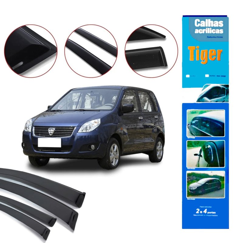calha de chuva automotiva lifan saima 2015 4 portas l9438 tiger
