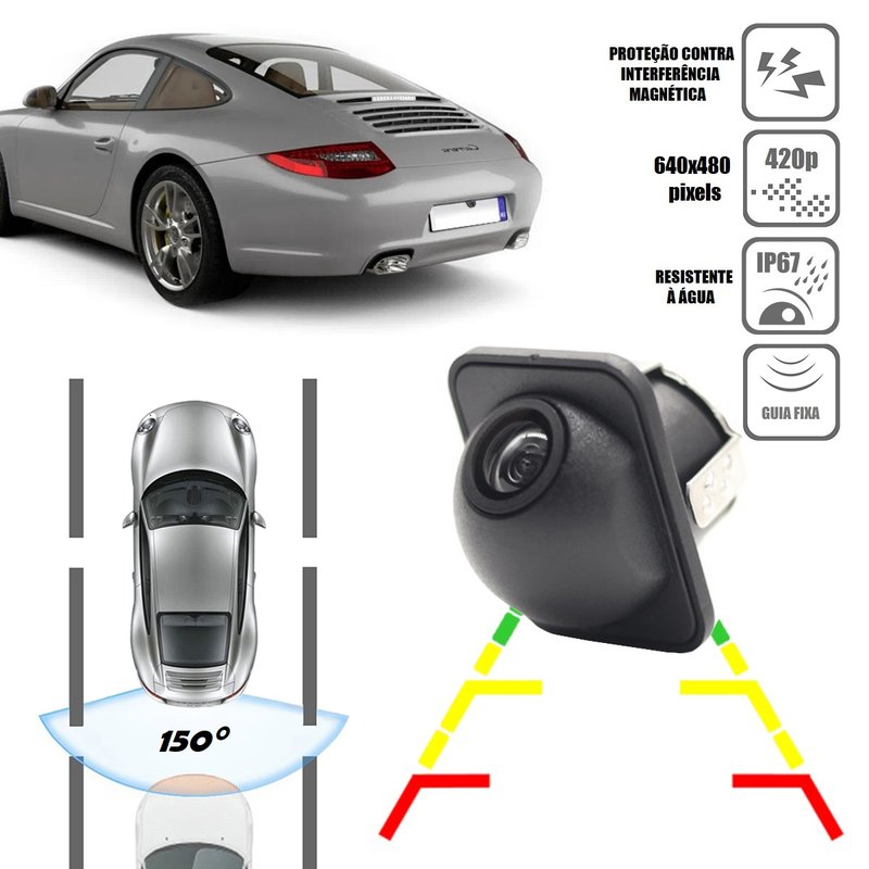 12954 camera de re automotiva tartaruga techone