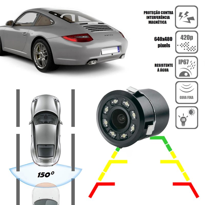 14804 camera de re automotiva com visao noturna techone