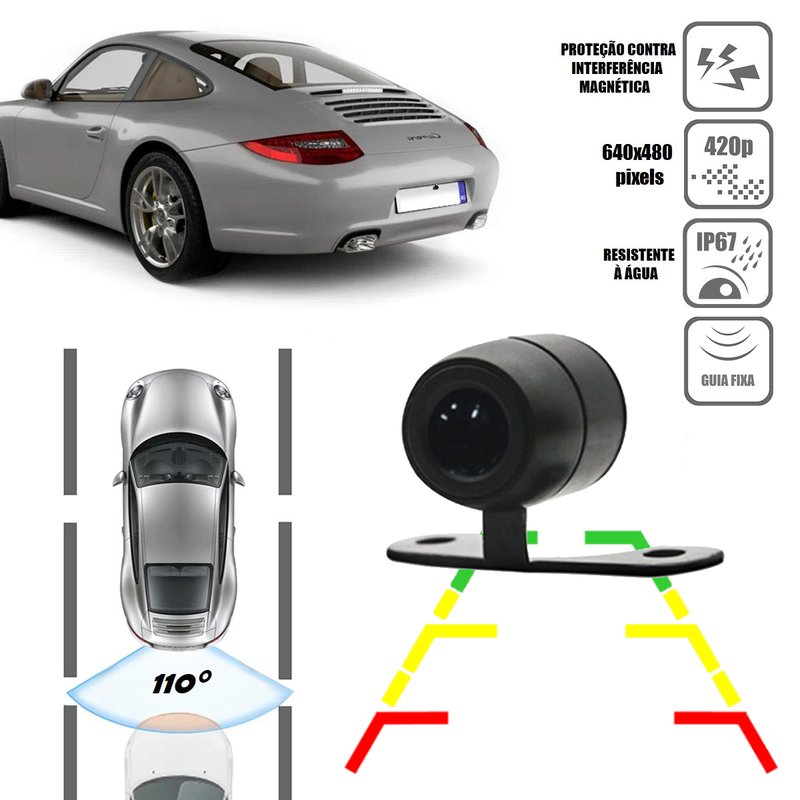 26604 camera de re automotiva borboleta wide com maior angulo code