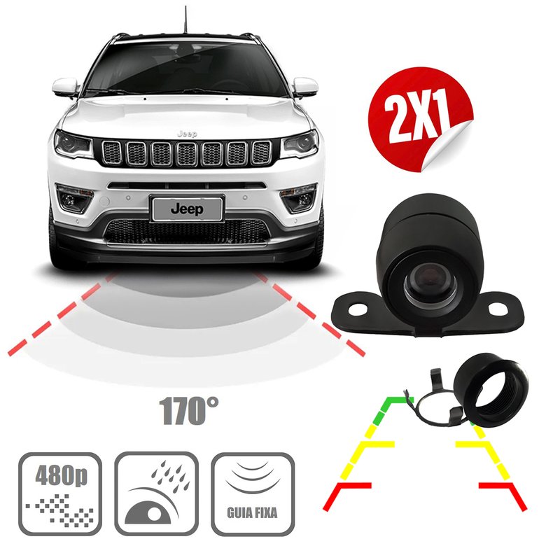 28741 camera de re e frontal com linhas fixas rs201br roadstar