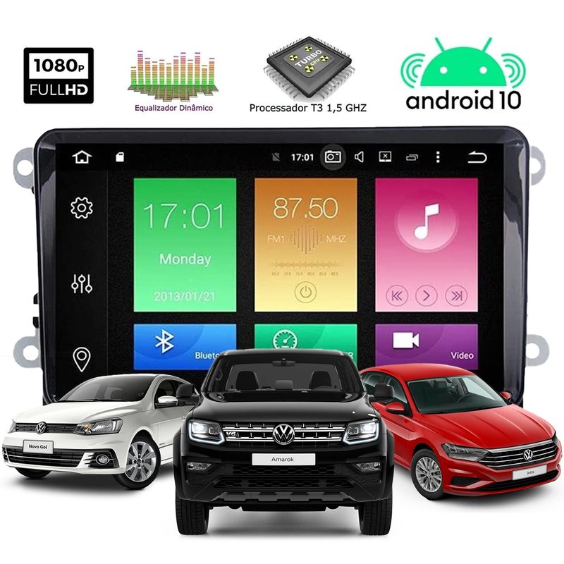 kit multimidia especifica amarok saveiro jetta 9 android js0925 jr8